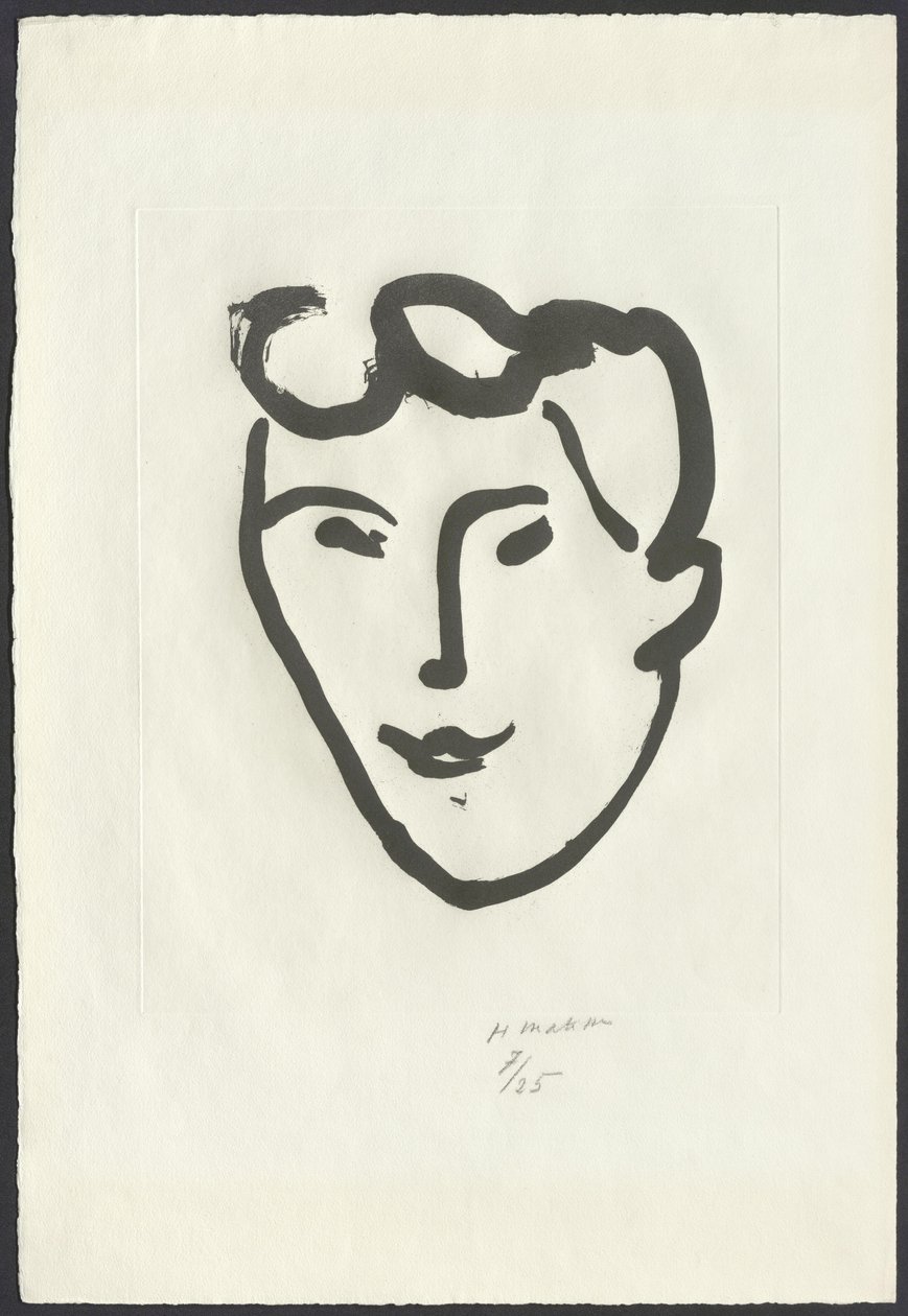 Rostro de mujer [Máscara con rollos] de Henri Matisse