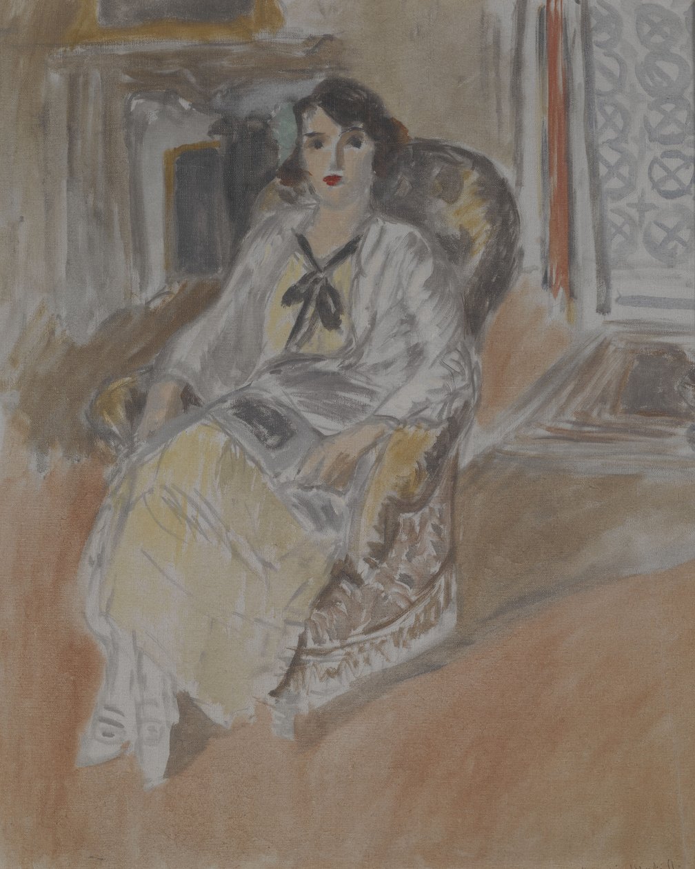 Mujer sentada en un sillón, c.1922 (óleo sobre lienzo) de Henri Matisse