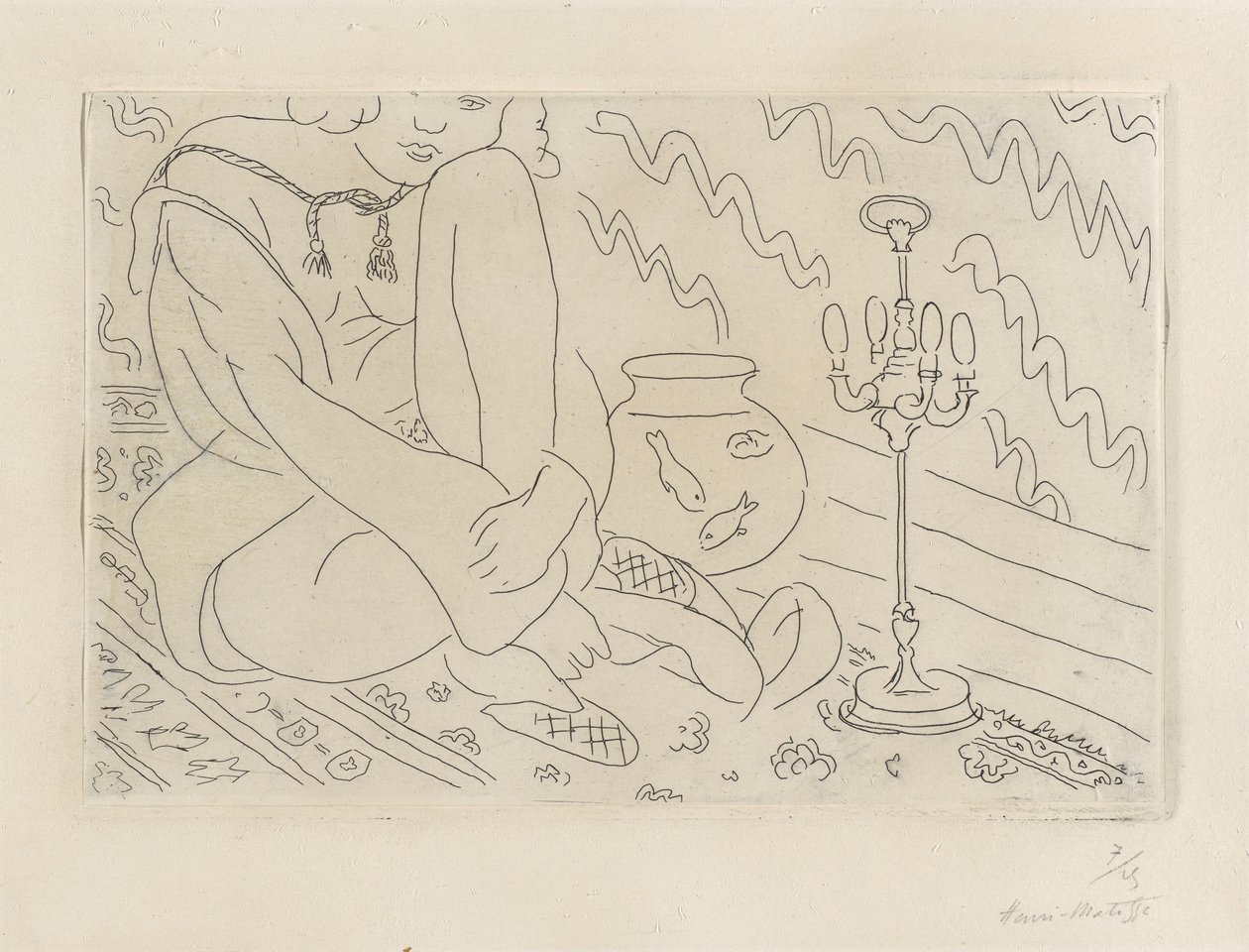 Mujer sentada en un interior de Henri Matisse