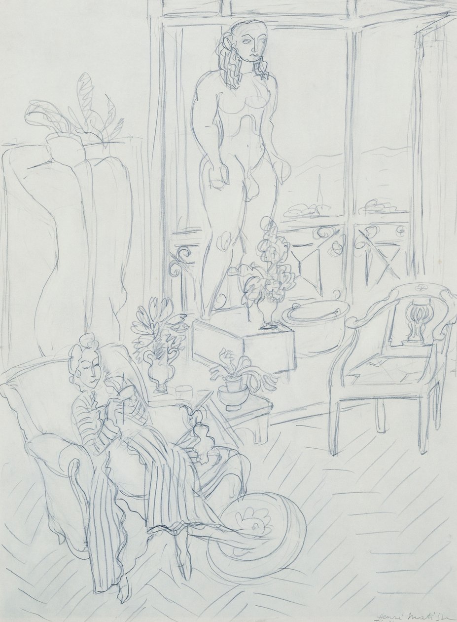 Mujer en un interior; Hotel Regina, Cimiez, Niza de Henri Matisse