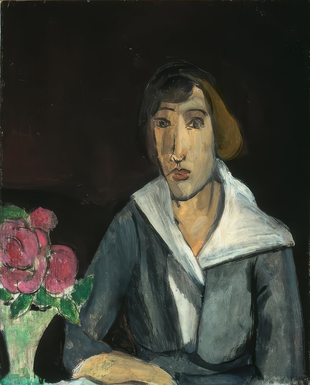Mujer con rosas de Henri Matisse