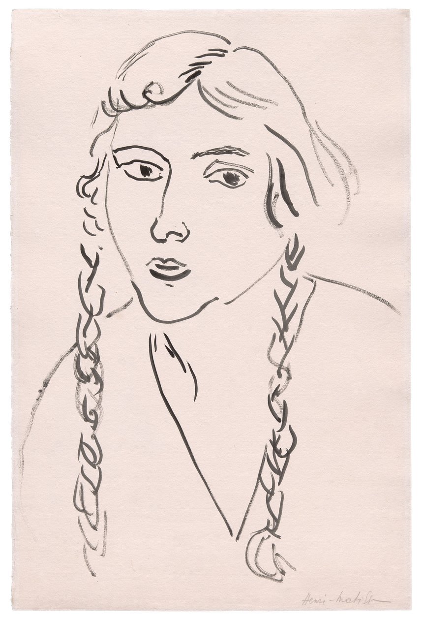 Niña con trenzas de Henri Matisse