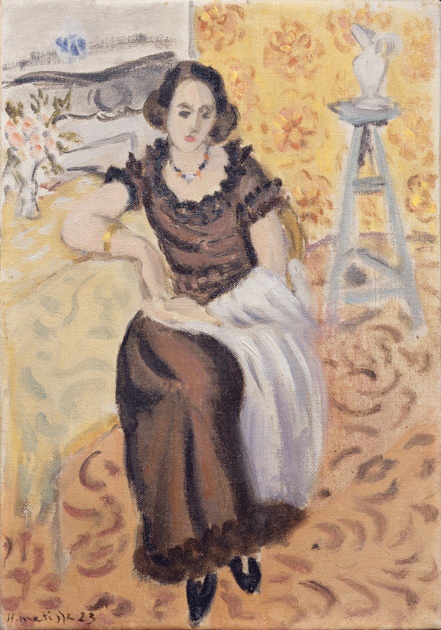 Chica joven con vestido de tafetán negro de Henri Matisse