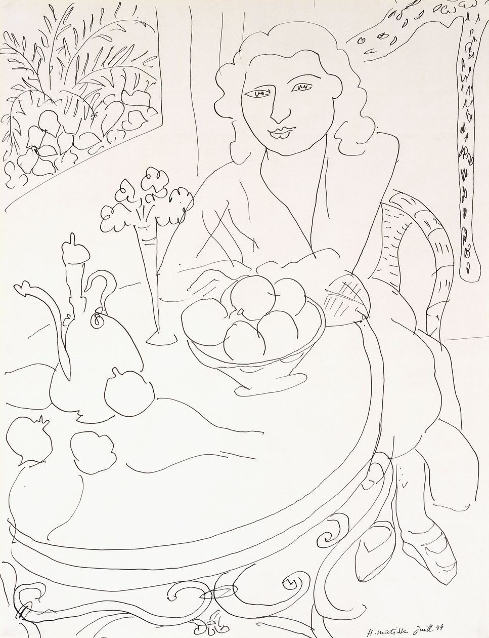 Joven en la mesa de Henri Matisse