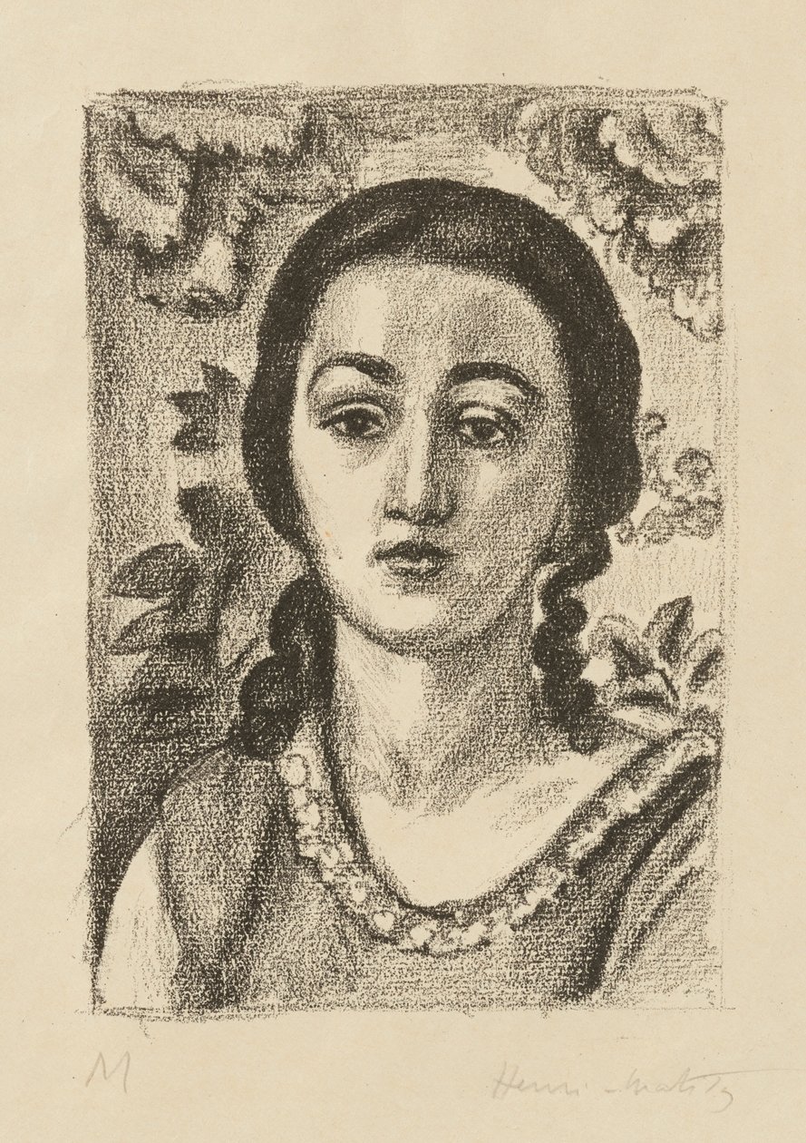 Joven con rizos castaños de Henri Matisse