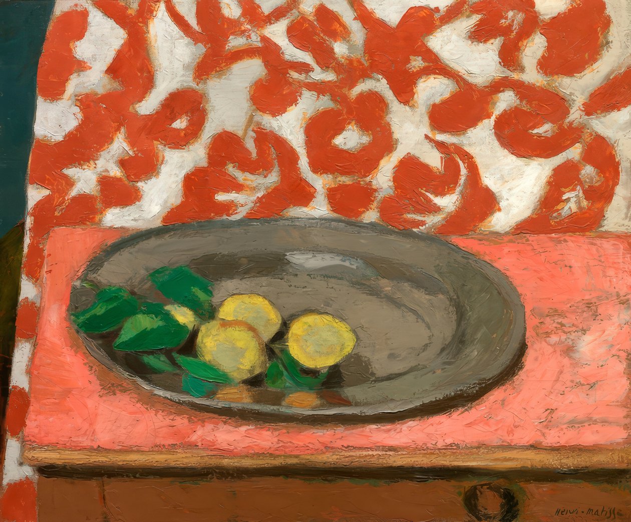 Limones en un plato de peltre de Henri Matisse