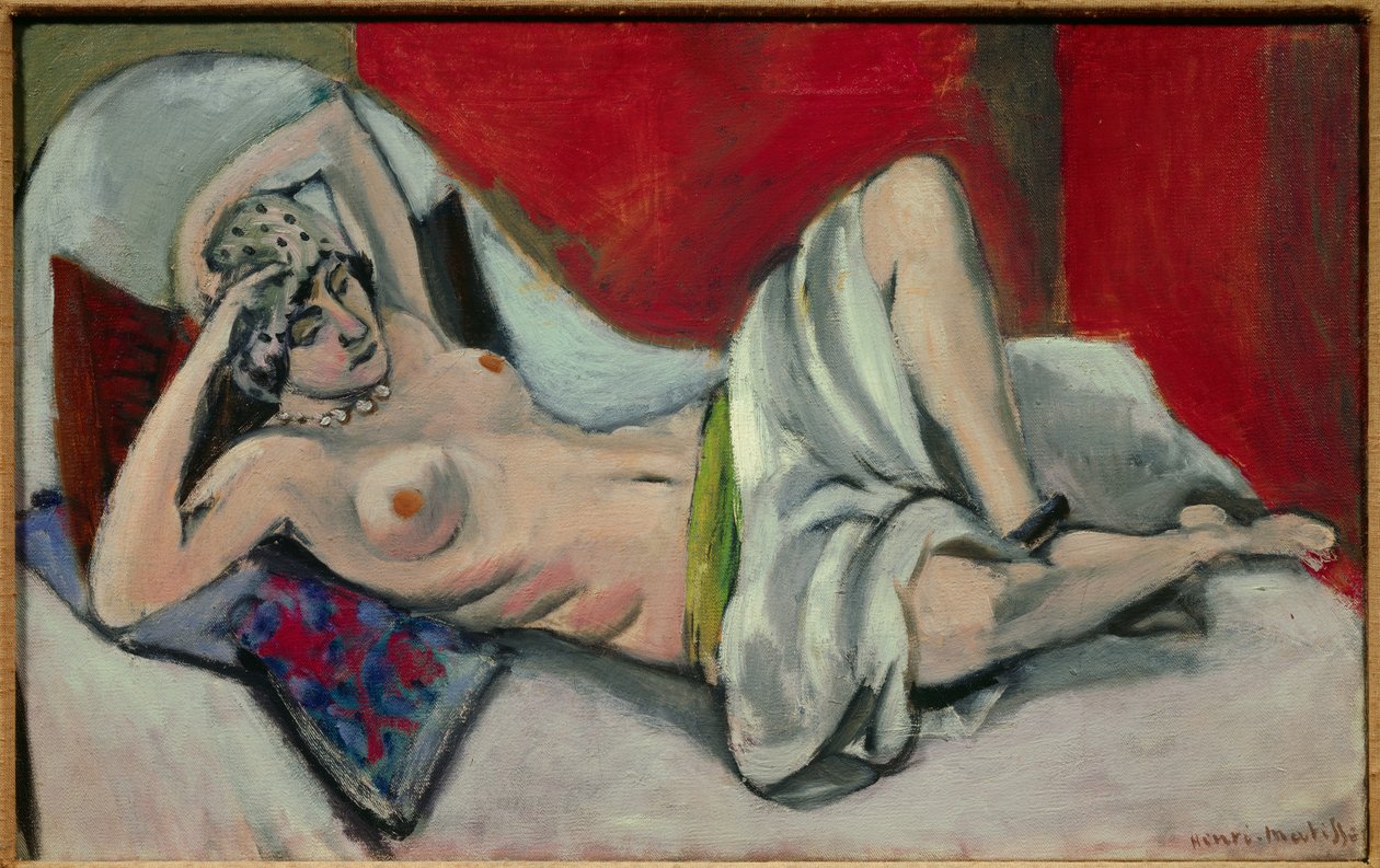 nu drape etendu 1923 (óleo sobre lienzo ) de Henri Matisse