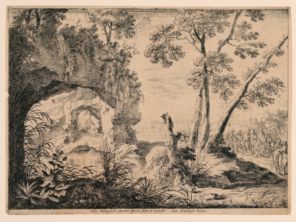 Juan el Bautista predicando en el desierto de Henri Mauperche