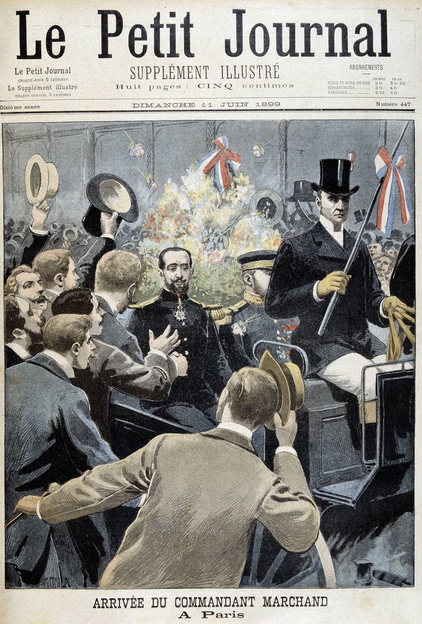 Llegada del Comandante Marchand a París - en "Le Petite Journal" del 11/06/1899 de Henri Meyer