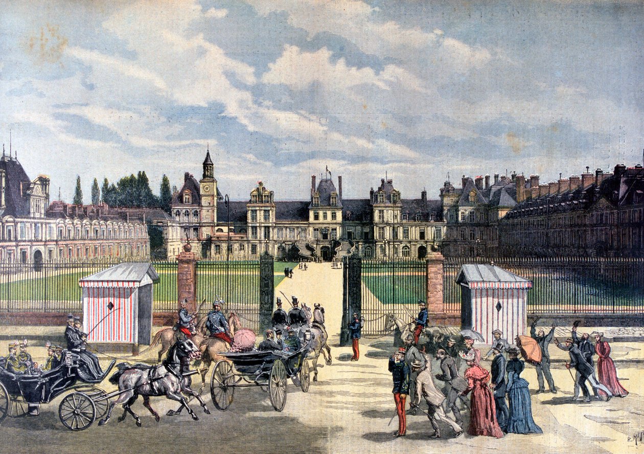 Llegada del presidente de la República, Château de Fontainebleau, 1892 de Henri Meyer