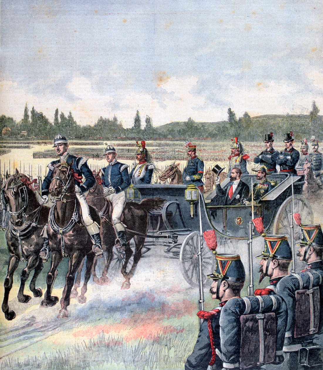Llegada del presidente de la república, revista militar, 14 de julio de 1891 de Henri Meyer