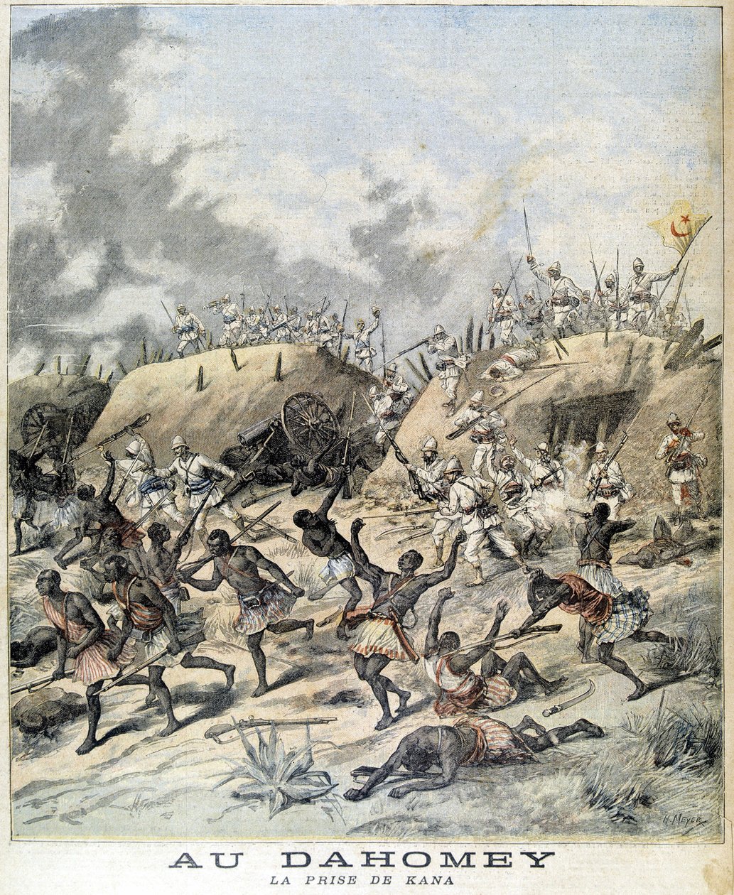 En Dahomey (ahora Benín), la captura de Kana - en "Le Petity Journal" del 19/11/1892 de Henri Meyer