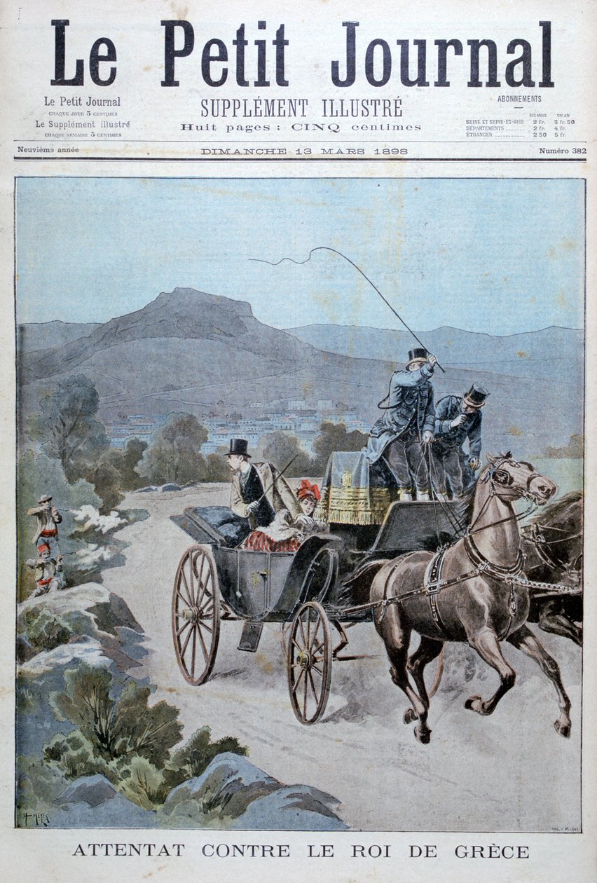 Intento de ataque al Rey de Grecia, 1898 de Henri Meyer
