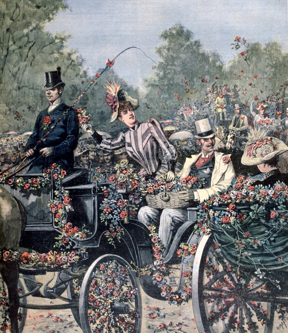 Desfile de la Batalla de las Flores, 1891 de Henri Meyer