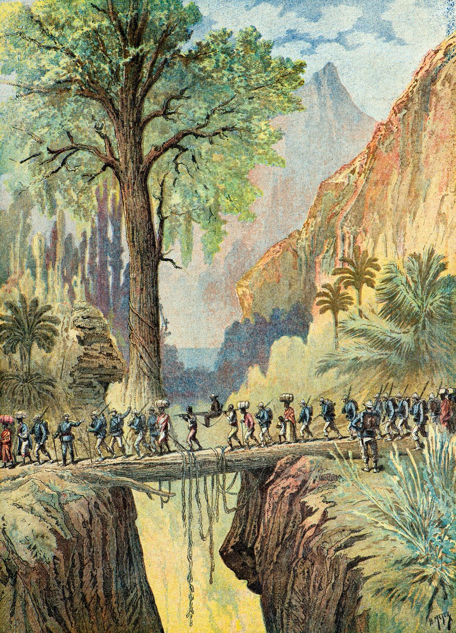 Charles Le Myre de Vilers y los colonos franceses,1895 (Ilustración) de Henri Meyer