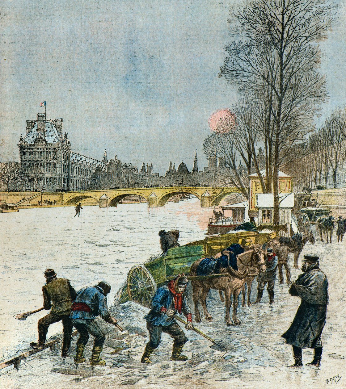 Ola de frío sobre París de Henri Meyer