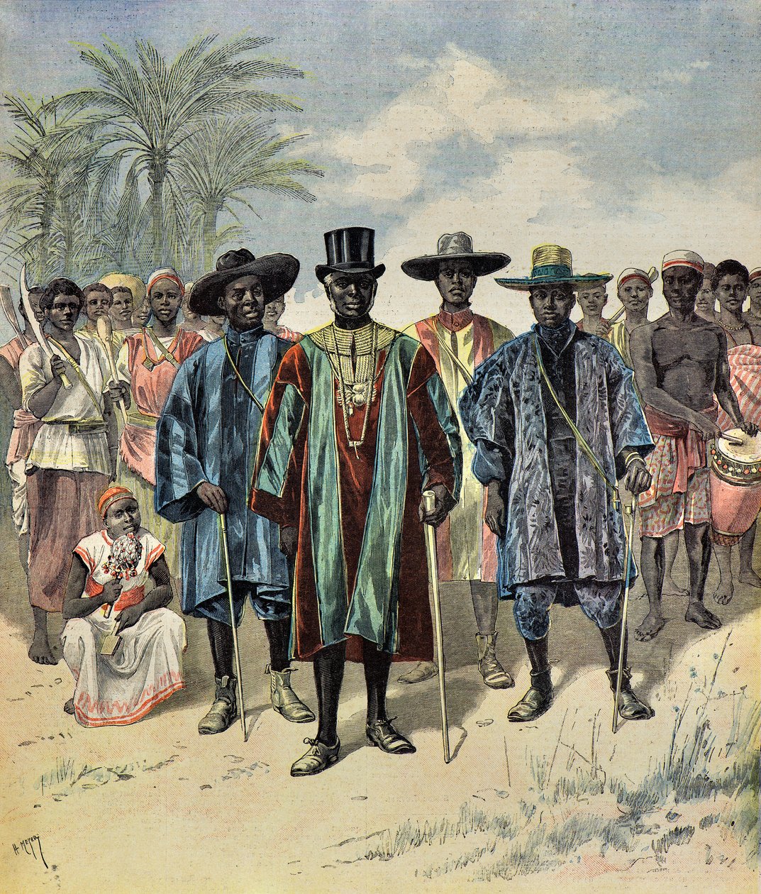 Dahomeans en París, en el Campo de Marte de Henri Meyer