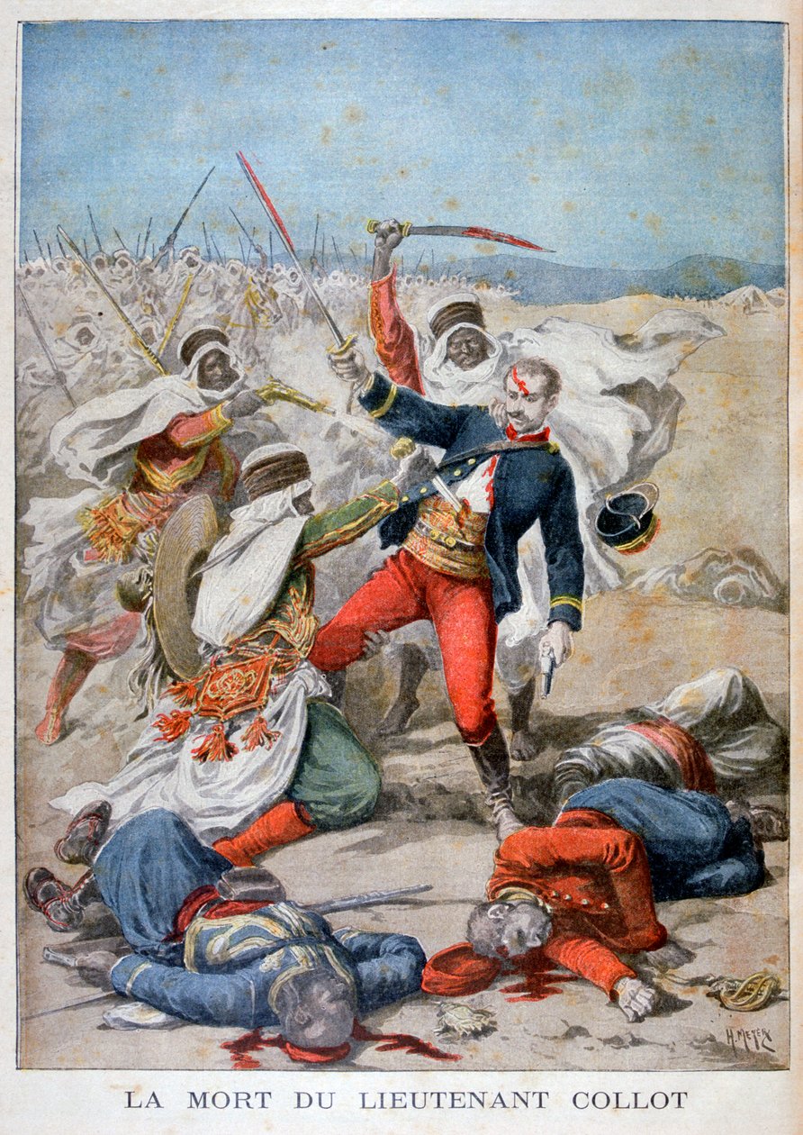 Muerte del Teniente Collet, Argelia, 1896 de Henri Meyer