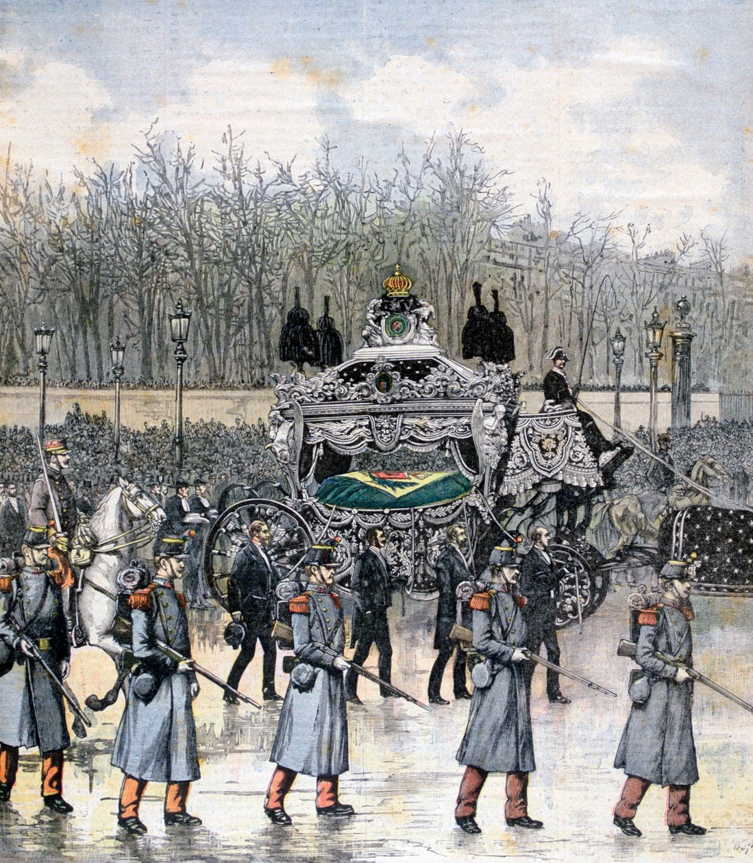 Funeral del emperador de Brasil, 1891 de Henri Meyer