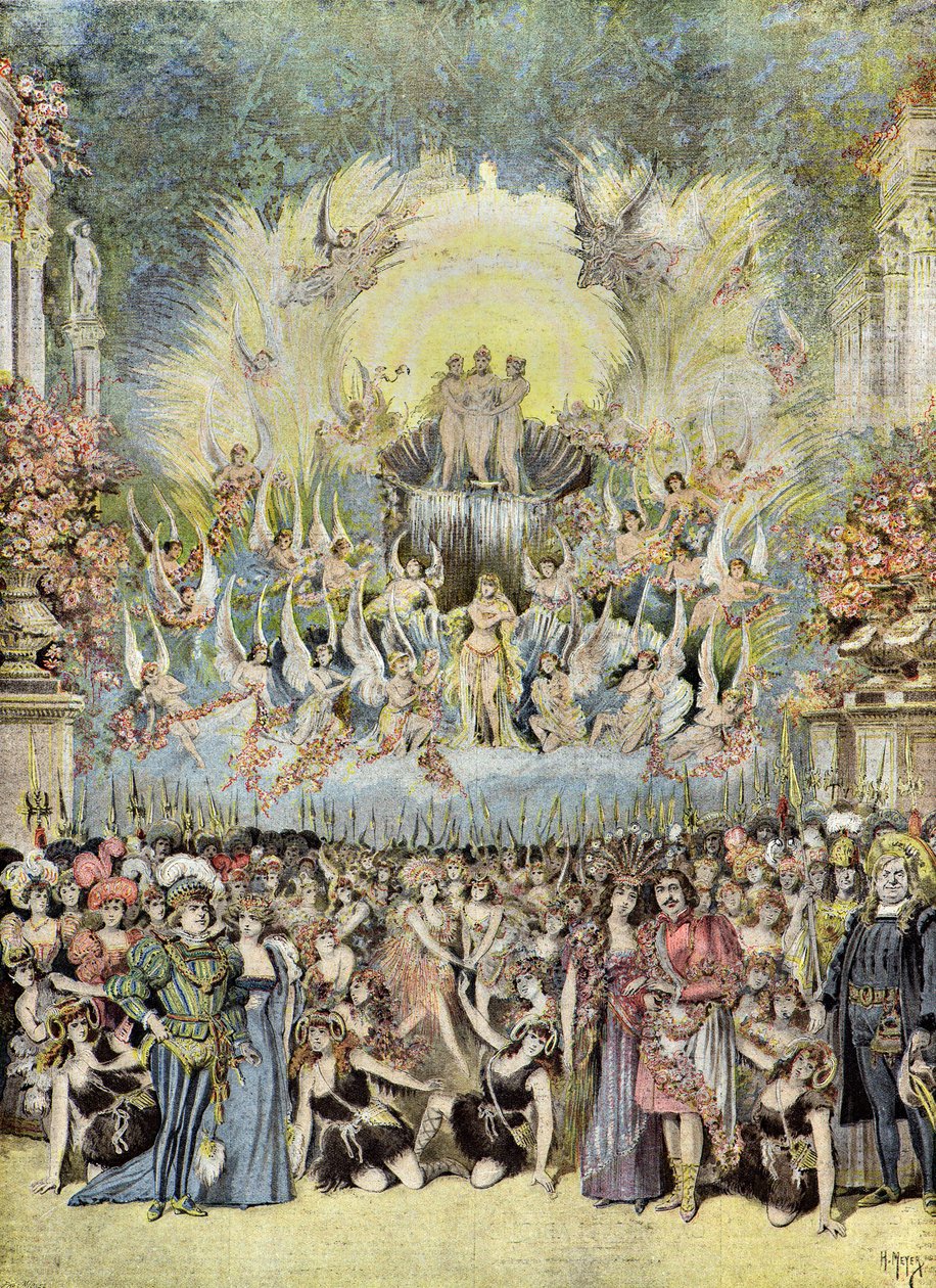 La compañía del teatro de la gaite en parís,1895 (Ilustración) de Henri Meyer