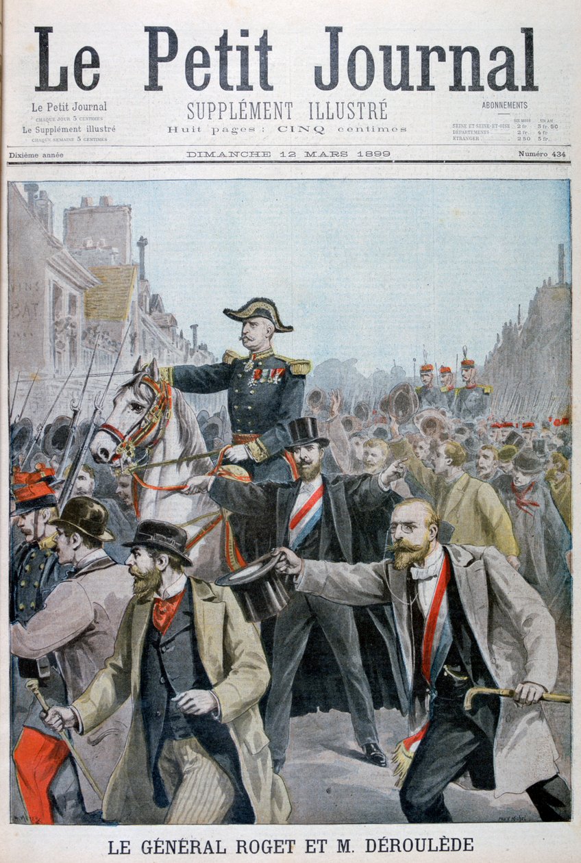 Paul Déroulède agarrando la brida del General Roget, París, 1899 de Henri Meyer