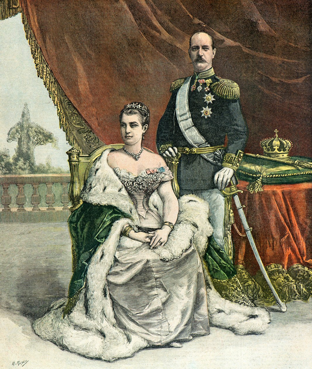 Retrato del rey Jorge I de Grecia de Henri Meyer