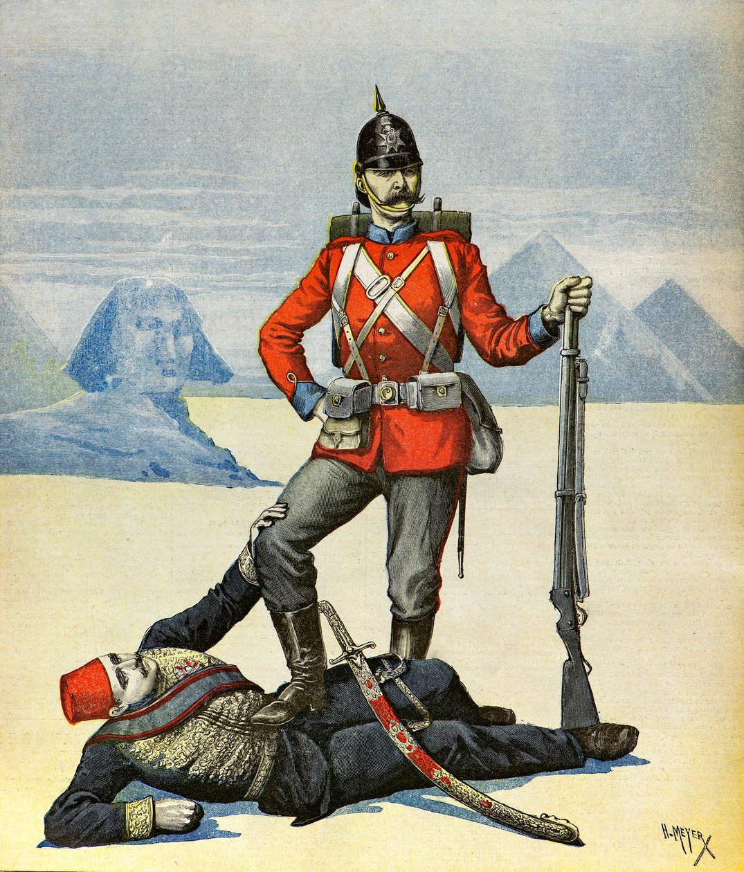 Sátira de los ingleses en Egipto de Henri Meyer