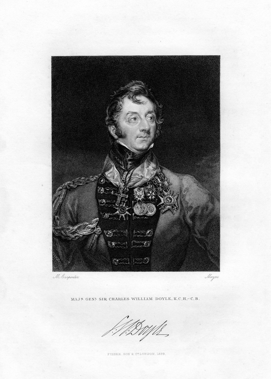 Sir Charles William Doyle, general británico, 1829 de Henri Meyer
