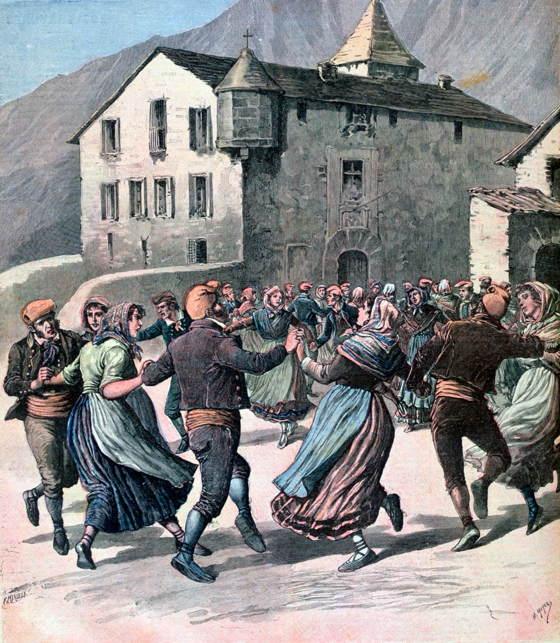 La Farandole, Andorra, 1891 de Henri Meyer