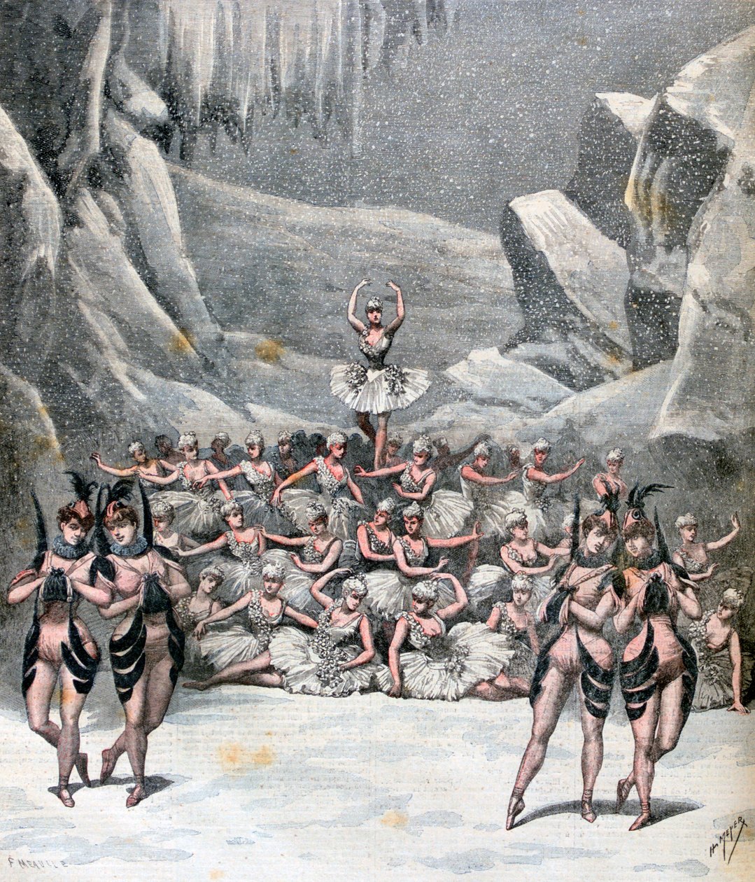 El ballet de la nieve, de la Voyage dans la Lune de Jacques Offenbach, 1892 de Henri Meyer