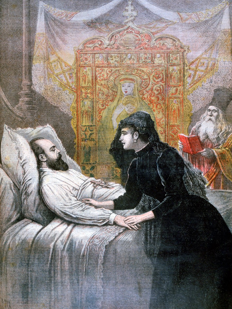 La muerte del zar Alejandro III de Rusia, 1894 de Henri Meyer