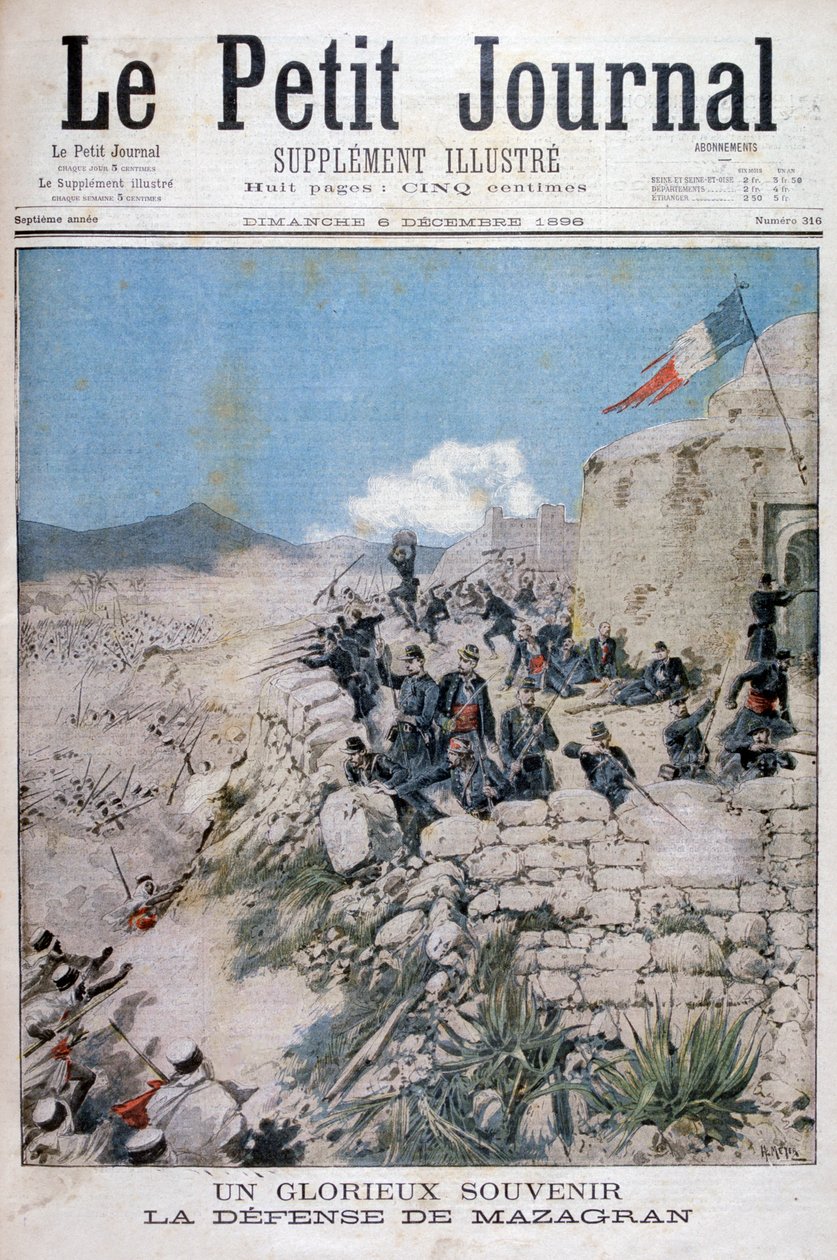 La defensa de Mazagran, Argelia, 1896 de Henri Meyer
