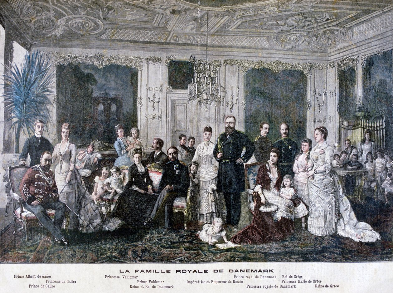 La familia real de Dinamarca, 1891 de Henri Meyer