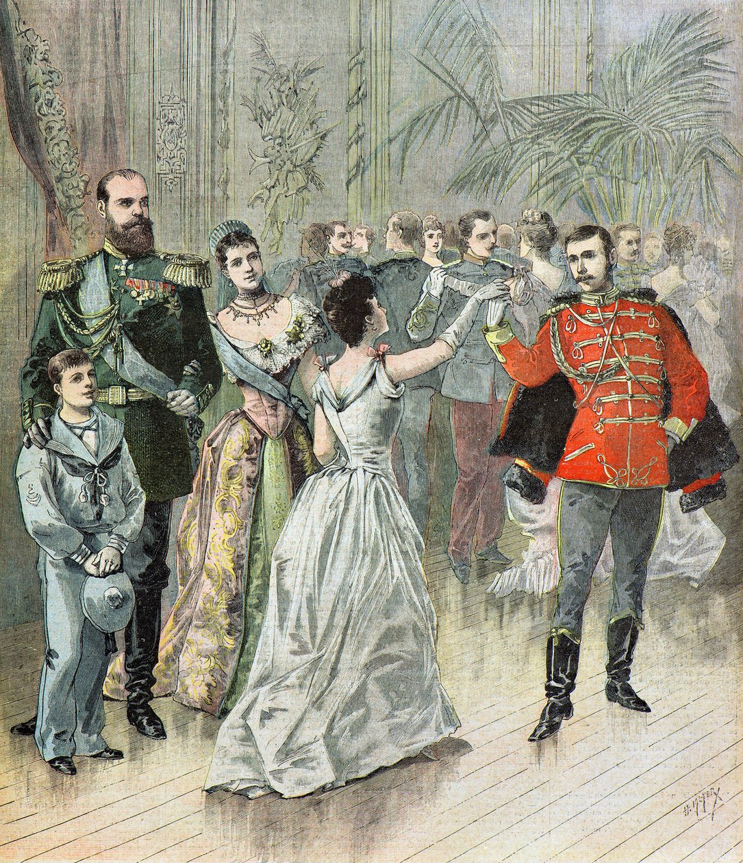 El zar Alejandro III y su familia de Henri Meyer