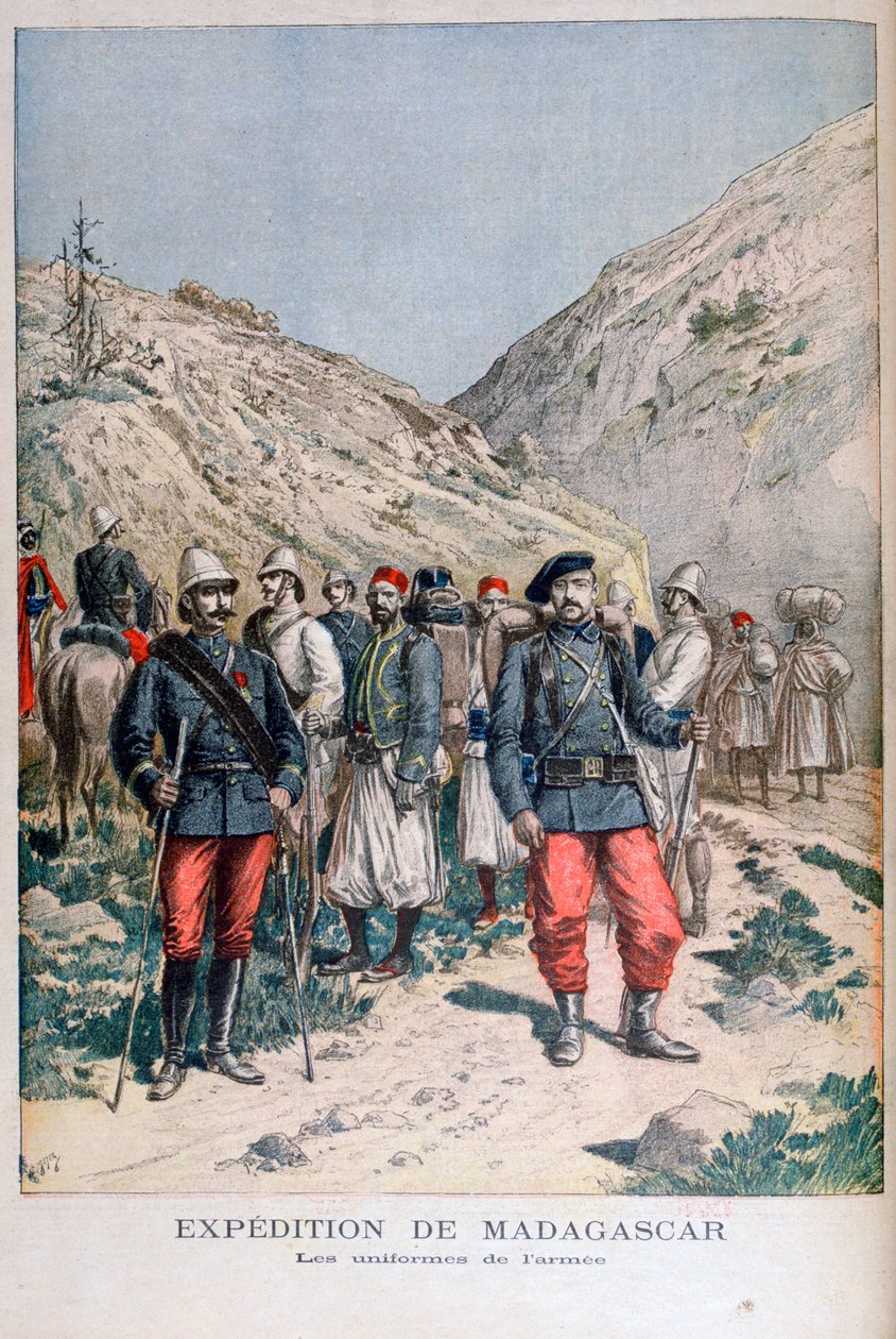 Uniformes de la fuerza expedicionaria francesa en Madagascar, 1895 de Henri Meyer