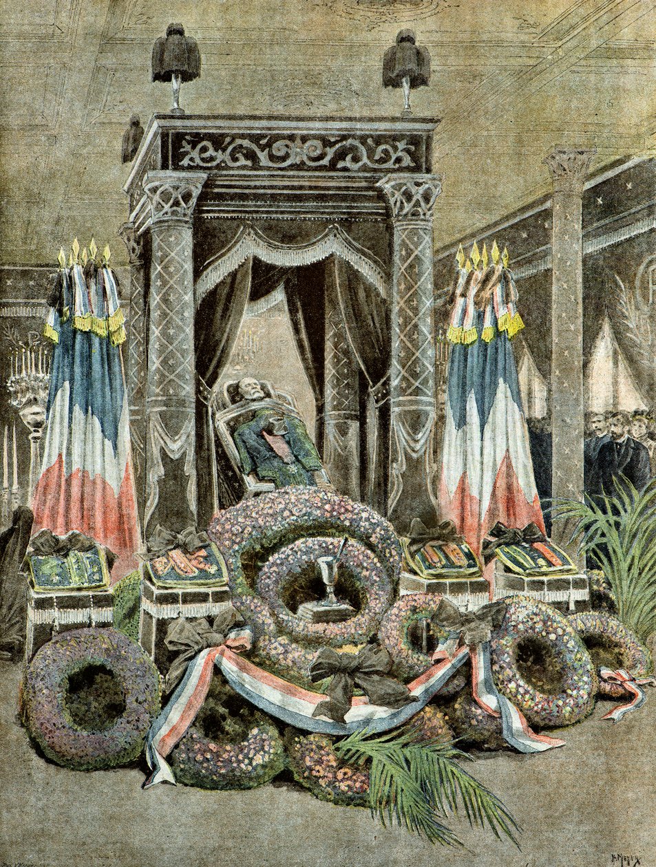 muerte de Louis Pasteur,1895 (Ilustración) de Henri Meyer
