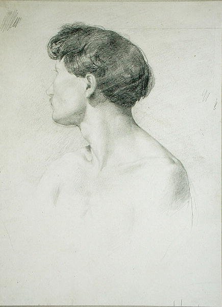 Hombre de perfil de Henri Michel Antoine Chapu