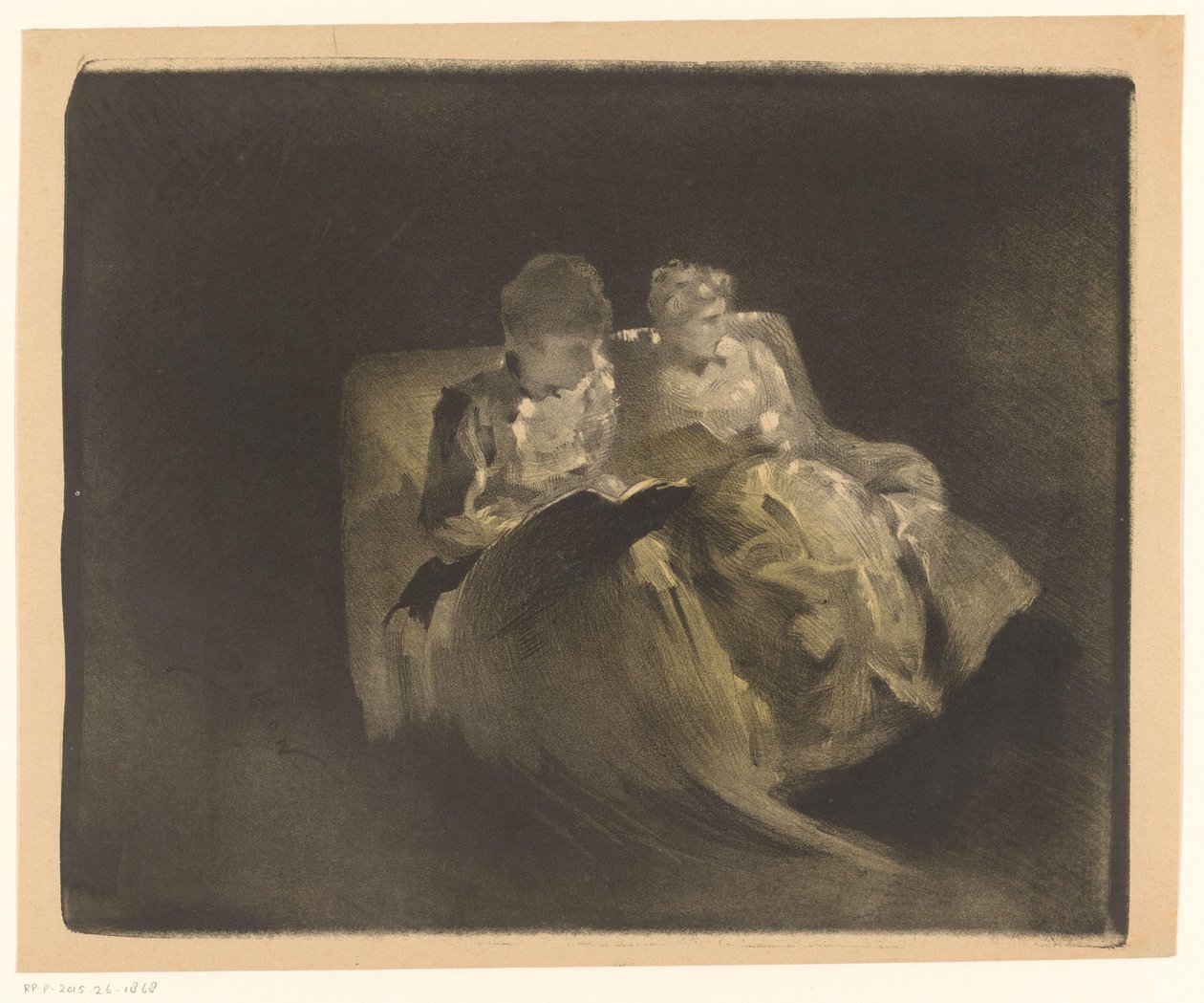 Dos mujeres leyendo en un banco de Henri Patrice Dillon