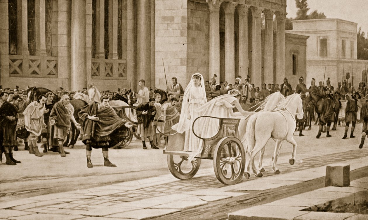 El paso de las vestales, ilustración de 
