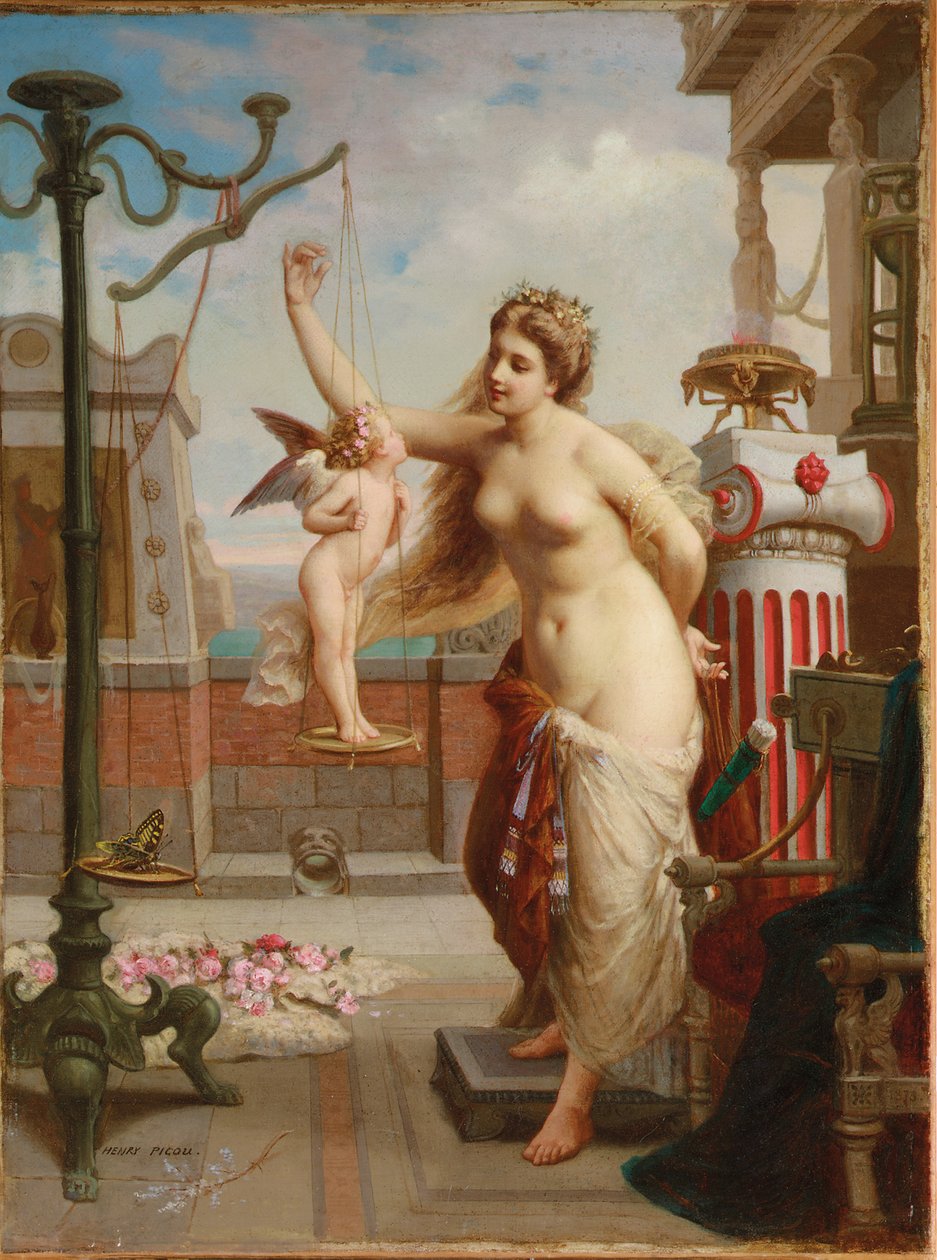Pesando a Cupido de Henri Pierre Picou