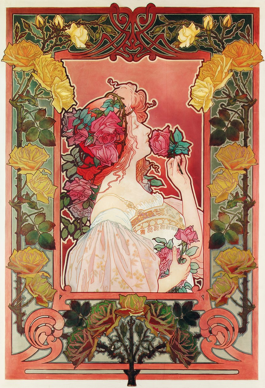El Aroma de una Rosa, c.1890 de Henri Henri Antoine Théodore Livemont