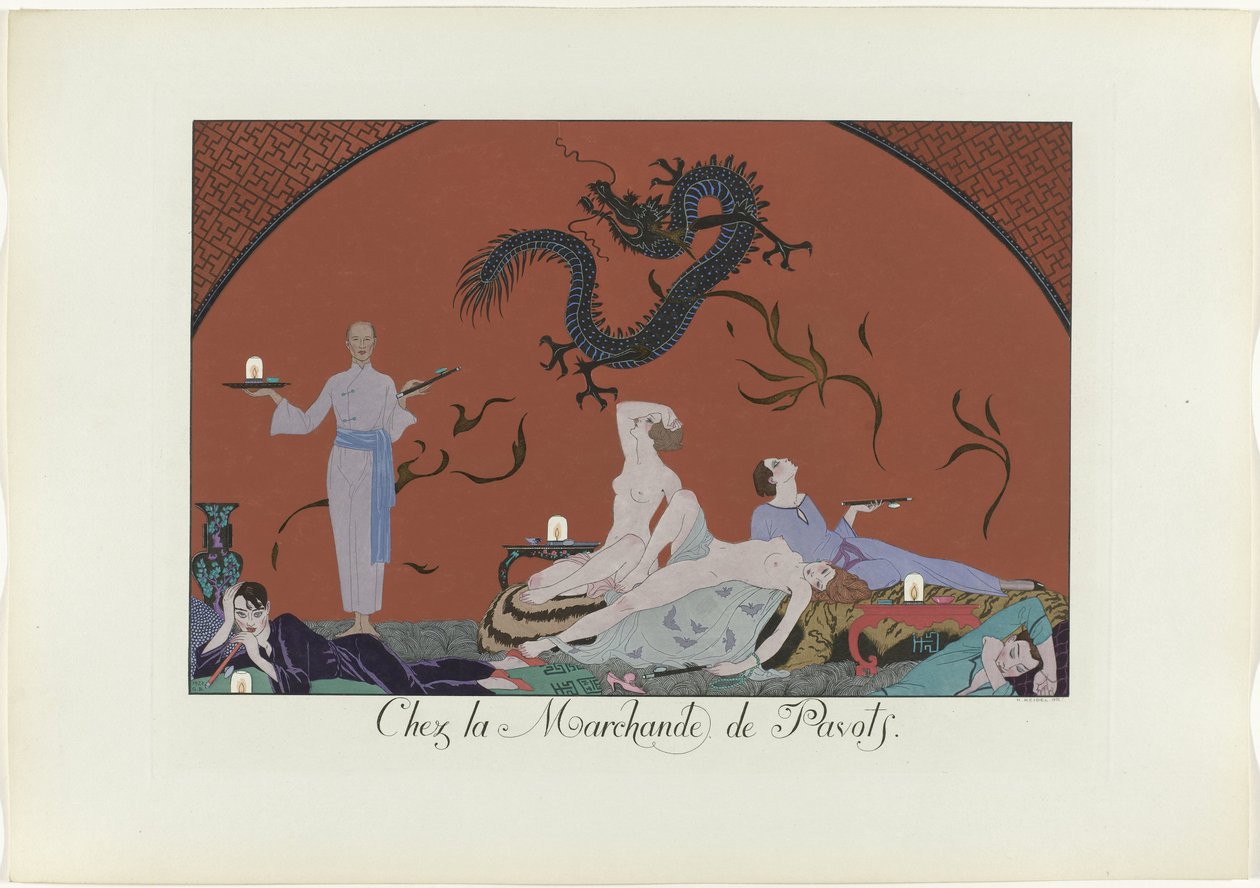 Le Bonheur du Jour o Les Graces à la Mode: Chez la Marchande de Pavots. (título en el objeto)
Le Bonheur du Jour o Les Graces à la Mode (título de la serie) de Henri Reidel