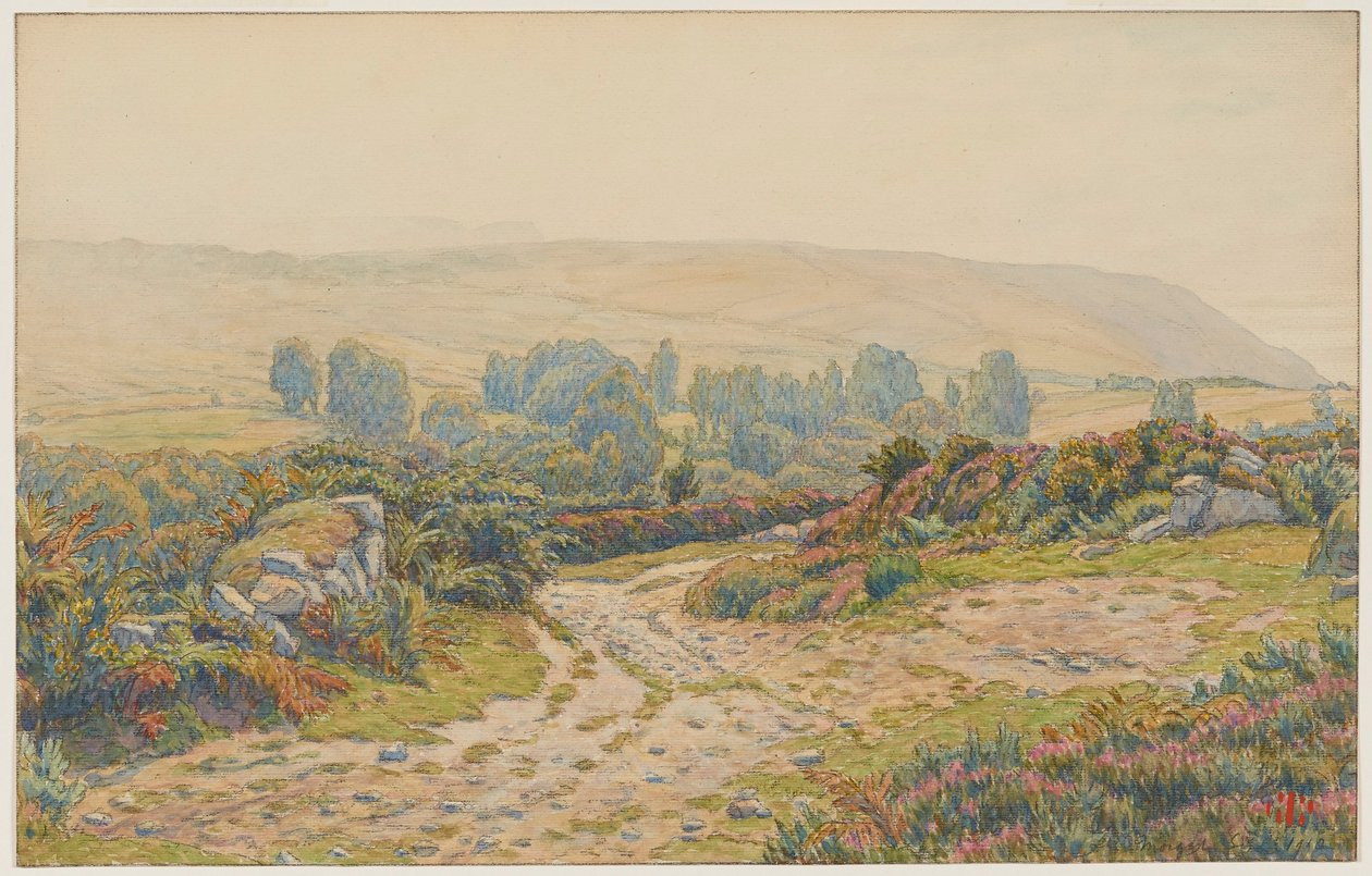 Bruma y rocío. Landas de Pors Léonnec. Morgat de Henri Rivière