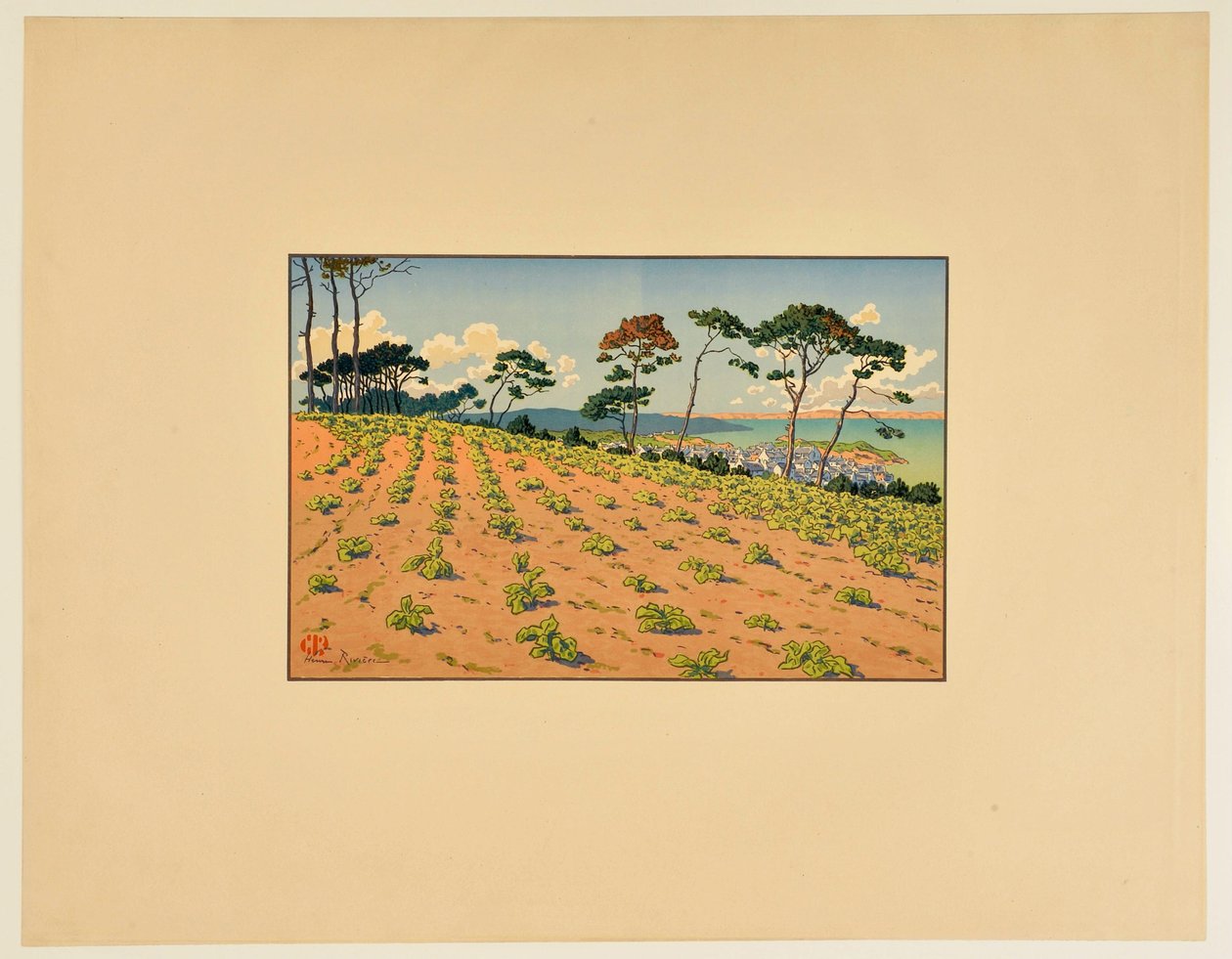 [Douarnenez visto desde la carretera del Ris] de Henri Rivière