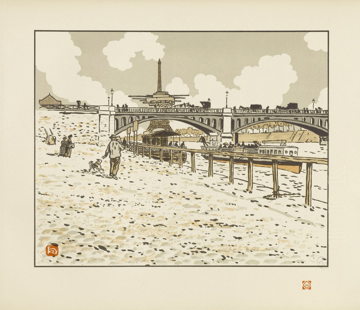 Desde el puente de Grenelle [Las treinta y seis vistas de la Torre Eiffel] de Henri Rivière