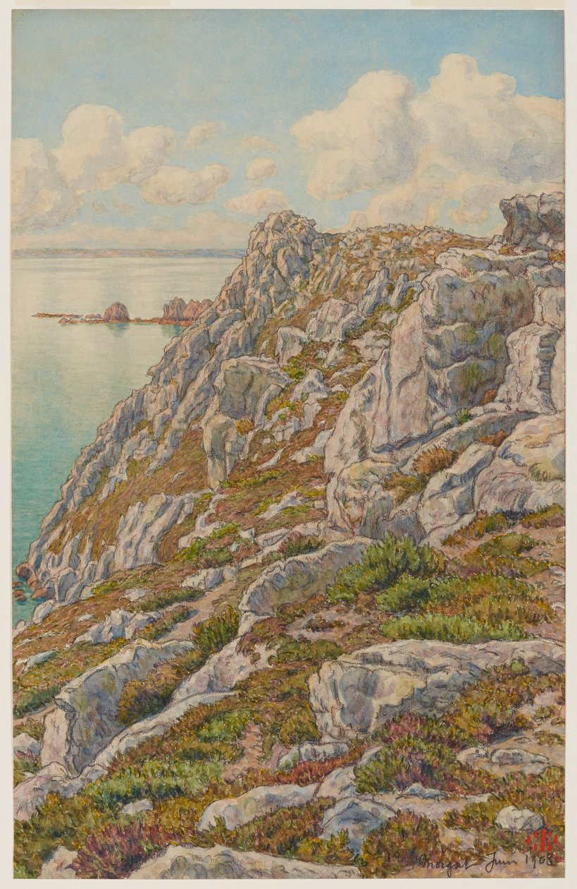 Klippen der Île Vierge. Bucht von Douarnenez. Morgat de Henri Rivière