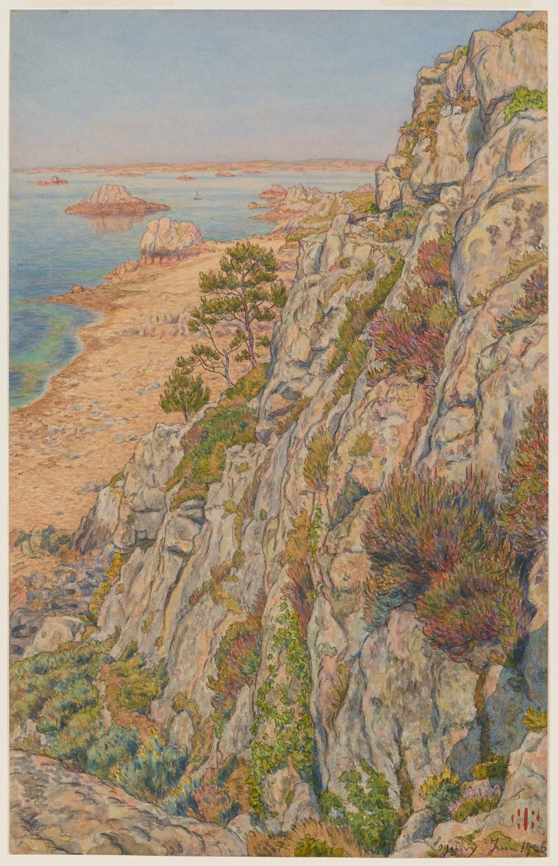 Roc Neveu - Die Klippe des Vogels. Loguivy de Henri Rivière