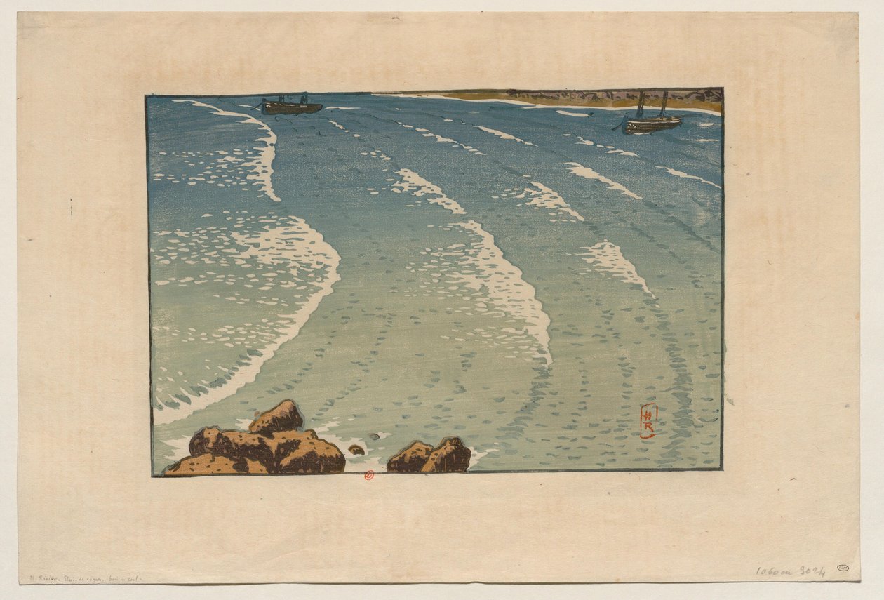[Olas del mar al alzarse, playa de la Garde-Guérin (Saint-Briac)] de Henri Rivière