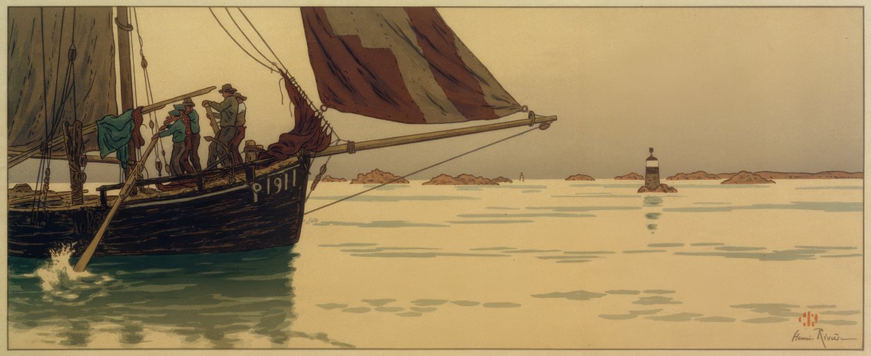 En mar tranquilo de Henri Rivière