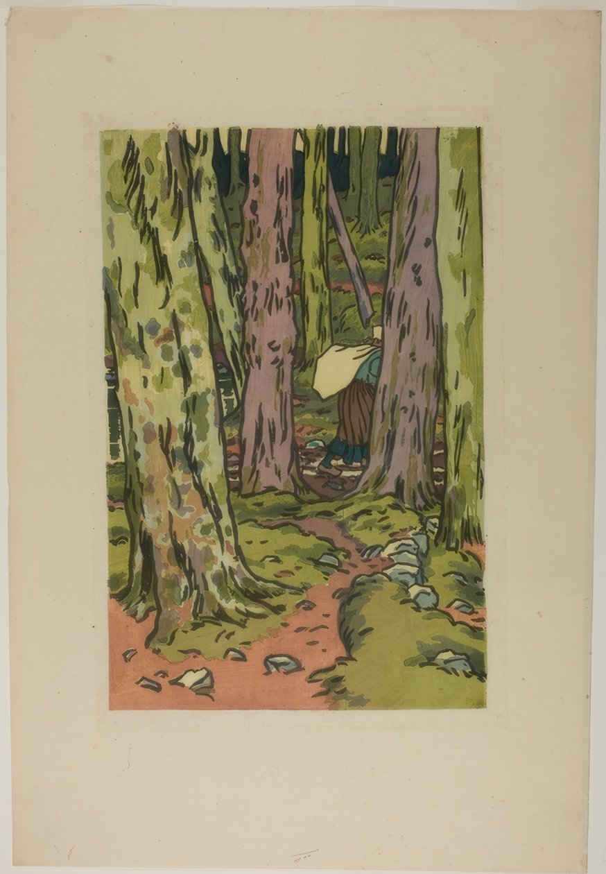 Lavadero bajo el bosque en Loguivy de Henri Rivière